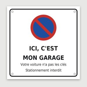 Panneau aluminium humoristique « votre voiture n’a pas les clés », aperçu du modèle en 30 × 30 cm
