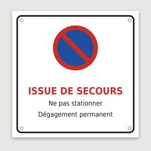 Panneau aluminium issue de secours, aperçu du modèle en 30 × 30 cm