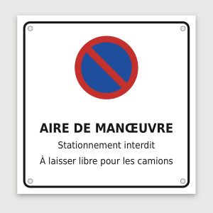 Panneau aluminium aire de manœuvre, aperçu du modèle en 30 × 30 cm