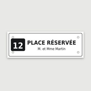 Plaque de place numéro de place, aperçu du modèle en 30 × 10 cm