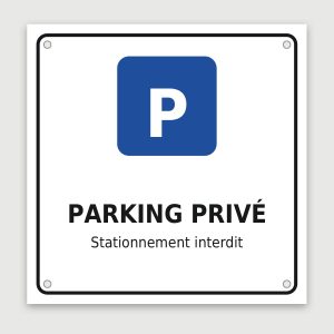 Panneau aluminium parking privé, aperçu du modèle en 30 × 30 cm
