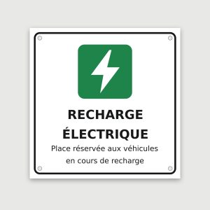 Panneau aluminium recharge véhicule électrique, aperçu du modèle en 30 × 30 cm