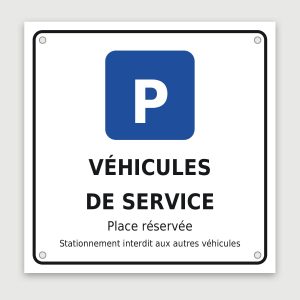 Panneau aluminium véhicules de service, aperçu du modèle en 30 × 30 cm