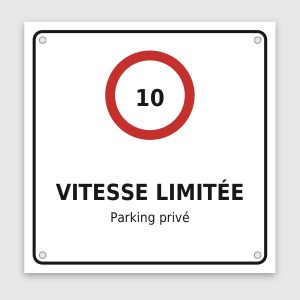 Panneau aluminium vitesse limitée, aperçu du modèle en 30 × 30 cm